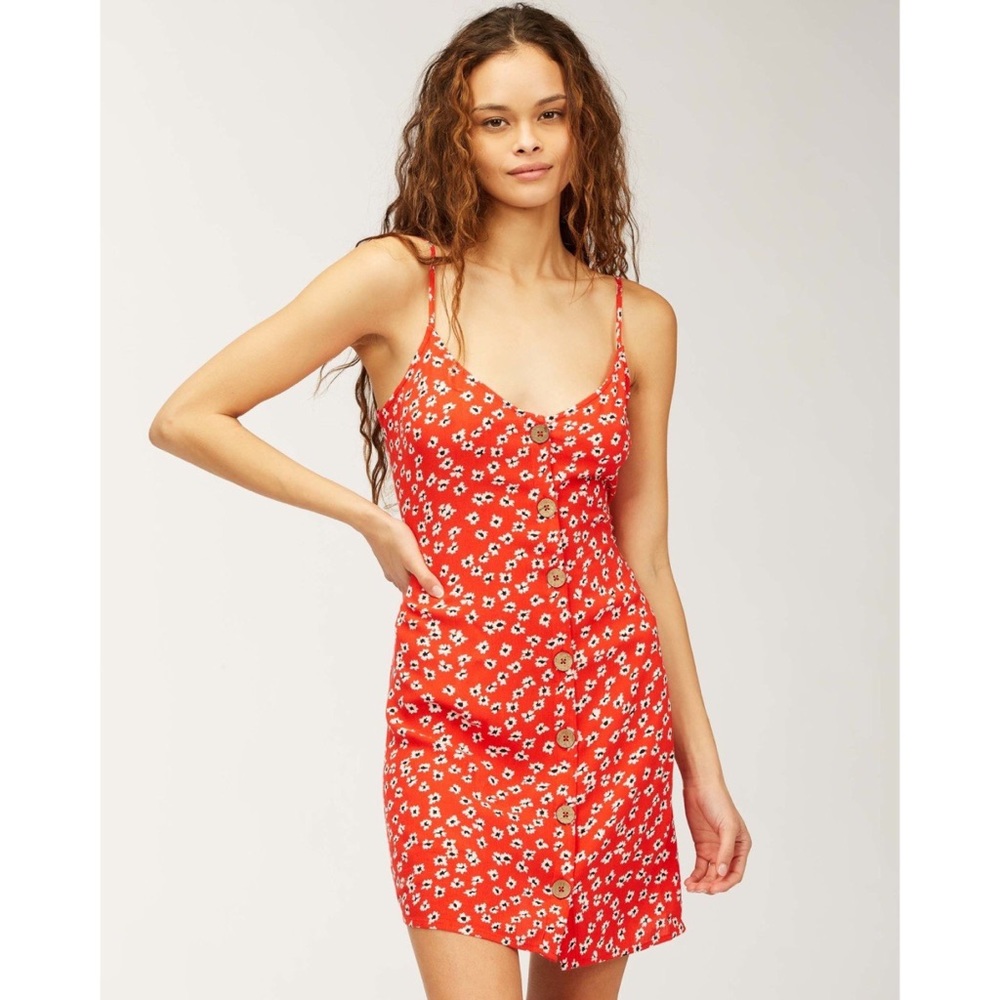 Billabong Red Floral Mini Dress